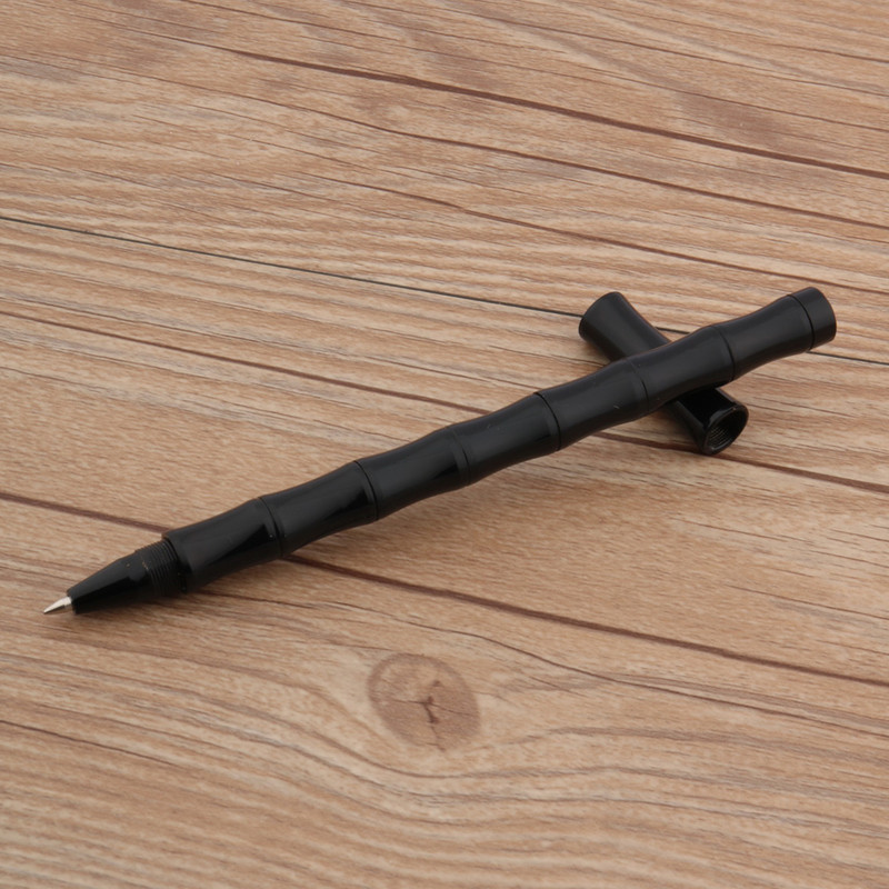 Visokokvalitetni bakreni roler Hemijska olovka Mesing Bambus Spin Zlatna kemijska olovka Uredski školski pribor Pisanje