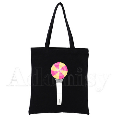 Kétszer egyedi táska Vásárlás Nyomtatás Eredeti design Fekete unisex utazóvászon táskák Eco összecsukható vásárlói táska