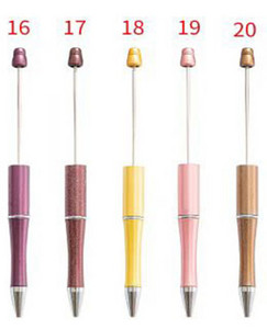 5 DB barkácsolás műanyag golyóstoll gyöngy toll toll készítés barkácsolás zselés toll Író toll Iskolai irodai DIY gyöngytoll műanyag gyöngyös toll