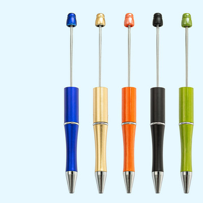 5 DB barkácsolás műanyag golyóstoll gyöngy toll toll készítés barkácsolás zselés toll Író toll Iskolai irodai DIY gyöngytoll műanyag gyöngyös toll