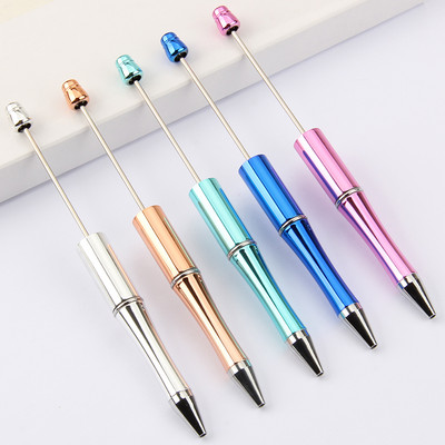 5 DB barkácsolás műanyag golyóstoll gyöngy toll toll készítés barkácsolás zselés toll Író toll Iskolai irodai DIY gyöngytoll műanyag gyöngyös toll