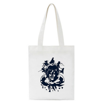 Japán anime táskák vásárlói táskák Aot Levi Attack On Titan Tote Bag Shingeki No Kyojin bevásárlótáska válltáska vászon kézitáska