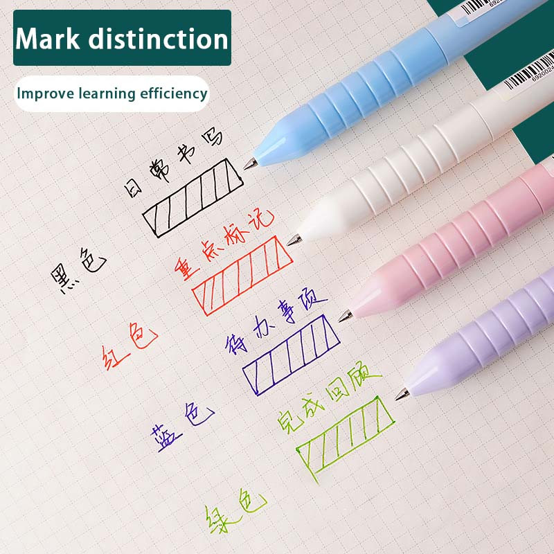3 u 1 višebojna gel olovka 0,5 mm crna, plava, crvena tinta, automatska olovka, pokloni za učenike, ured, škola, pisanje, kawaii pribor