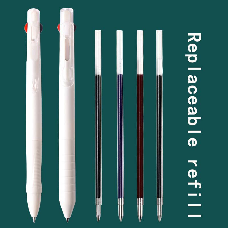 3 u 1 višebojna gel olovka 0,5 mm crna, plava, crvena tinta, automatska olovka, pokloni za učenike, ured, škola, pisanje, kawaii pribor