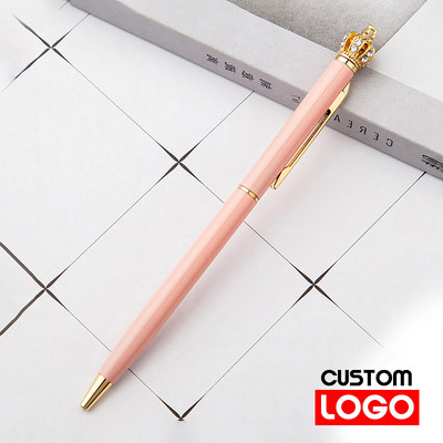 Mala kruna kemijska olovka Prilagođeno reklamiranje Poklon olovka Uredski materijal Veleprodaja Prilagođeni logotip Školski pribor Veleprodaja natpisa