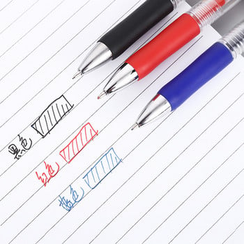 Прибиращ се комплект химикалки Черно/червено/синьо мастило за писане 0,5 мм пълнители за гел писалка Офис аксесоари Ученически пособия Канцеларски материали