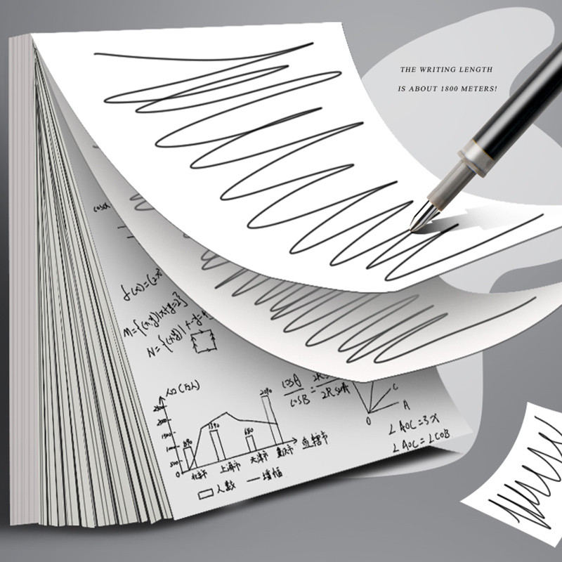 Komplet kemijskih olovaka na uvlačenje crna/crvena/plava tinta za pisanje 0,5 mm gel olovke punjenja Uredski pribor školski pribor Pribor