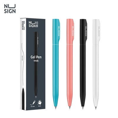Nusign Twist gél toll 0,5 mm-es fekete tinta színű, színes, semleges jelzésű tollak Forgókapcsoló Sima íróeszközök Irodaszerek