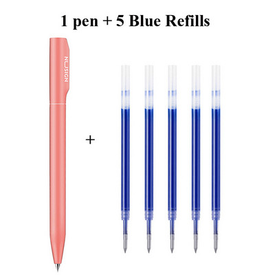 Nusign Twist gēla pildspalva 0,5 MM melnas tintes krāsa Krāsainas neitrālas zīmju pildspalvas Rotary Switch gludas rakstīšanas rīki Kancelejas preces