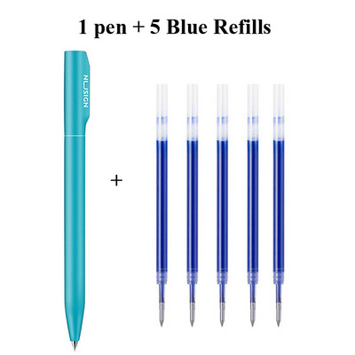 Nusign Twist gēla pildspalva 0,5 MM melnas tintes krāsa Krāsainas neitrālas zīmju pildspalvas Rotary Switch gludas rakstīšanas rīki Kancelejas preces