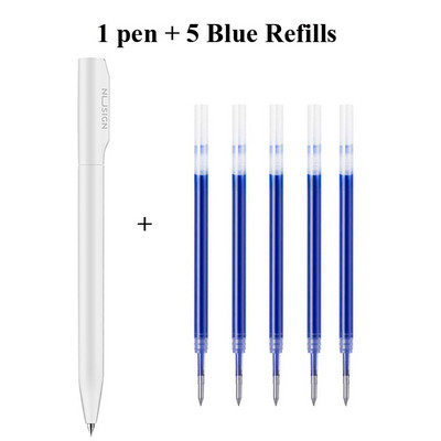 Nusign Twist gēla pildspalva 0,5 MM melnas tintes krāsa Krāsainas neitrālas zīmju pildspalvas Rotary Switch gludas rakstīšanas rīki Kancelejas preces