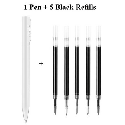 Nusign Twist gēla pildspalva 0,5 MM melnas tintes krāsa Krāsainas neitrālas zīmju pildspalvas Rotary Switch gludas rakstīšanas rīki Kancelejas preces
