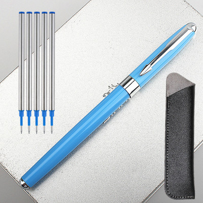 luksuzna visokokvalitetna metalna olovka 0,5 mm crna roler olovka metalna elegantna olovka s tintom s švicarskim potpisom novo