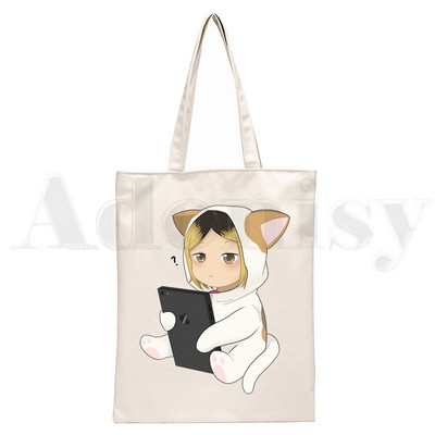 Kozume Kenma Haikyuu!! Nekoma High School Kuroo Ručne torbe Torbe na rame Ležerna kupovina Ženska torba Elegantna platnena torba