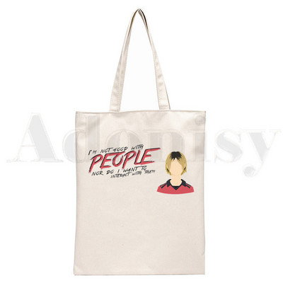 Kozume Kenma Haikyuu!! Nekoma High School Kuroo Ručne torbe Torbe na rame Ležerna kupovina Ženska torba Elegantna platnena torba