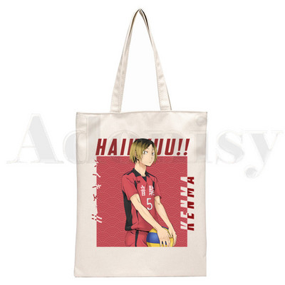 Kozume Kenma Haikyuu!! Nekoma High School Kuroo Ručne torbe Torbe na rame Ležerna kupovina Ženska torba Elegantna platnena torba