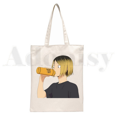 Kozume Kenma Haikyuu!! Nekoma High School Kuroo Ručne torbe Torbe na rame Ležerna kupovina Ženska torba Elegantna platnena torba