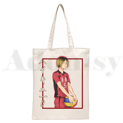 Kozume Kenma Haikyuu!! Nekoma High School Kuroo Ručne torbe Torbe na rame Ležerna kupovina Ženska torba Elegantna platnena torba