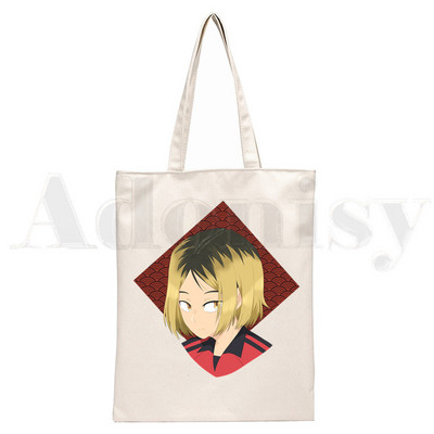Kozume Kenma Haikyuu!! Nekoma High School Kuroo Ručne torbe Torbe na rame Ležerna kupovina Ženska torba Elegantna platnena torba