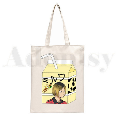 Kozume Kenma Haikyuu!! Nekoma High School Kuroo Ručne torbe Torbe na rame Ležerna kupovina Ženska torba Elegantna platnena torba