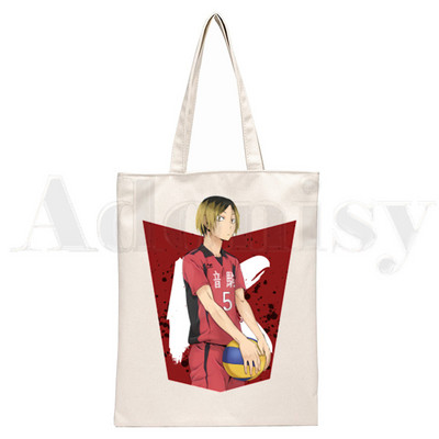 Kozume Kenma Haikyuu!! Nekoma High School Kuroo Ručne torbe Torbe na rame Ležerna kupovina Ženska torba Elegantna platnena torba