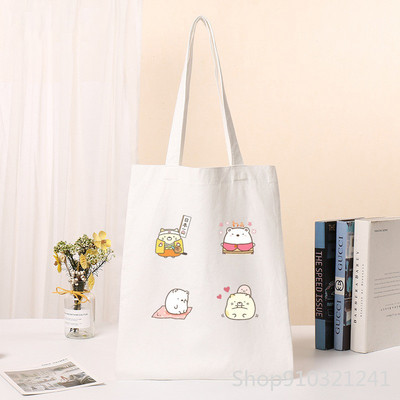 Kawaii Sumikko Gurashi Shopper Tote Bag ženska torba s otisnutim slatkim kupovnim torbama Djevojačka torba za kupnju na rame Ženska platnena torba s crtežima