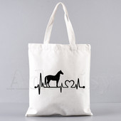 Horse Shopping Bag Trgovina torbica Bolsas De Tela Tote Bolsa Torba za kupnju Jute Tote Fabric Custom