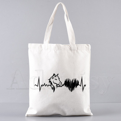 Horse Shopping Bag Trgovina torbica Bolsas De Tela Tote Bolsa Torba za kupnju Jute Tote Fabric Custom