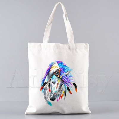 Horse Shopping Bag Trgovina torbica Bolsas De Tela Tote Bolsa Torba za kupnju Jute Tote Fabric Custom