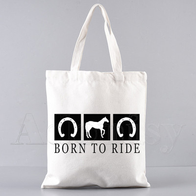 Horse Shopping Bag Trgovina torbica Bolsas De Tela Tote Bolsa Torba za kupnju Jute Tote Fabric Custom