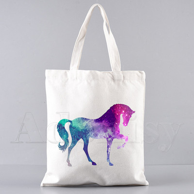 Horse Shopping Bag Trgovina torbica Bolsas De Tela Tote Bolsa Torba za kupnju Jute Tote Fabric Custom