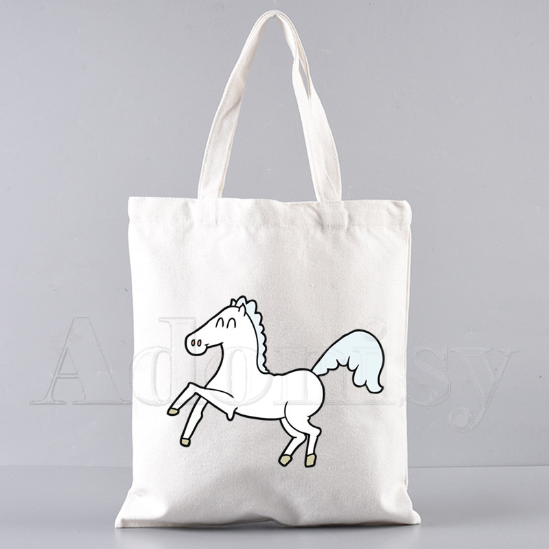 Horse Shopping Bag Trgovina torbica Bolsas De Tela Tote Bolsa Torba za kupnju Jute Tote Fabric Custom