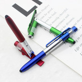 Pix pliabil 4 în 1, stilou, stilou tactil, stilou universal capacitiv, cu LED, pentru suport pentru telefon tabletă, articole de papetărie de birou