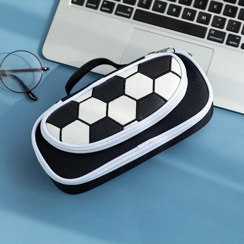 Pieštukų dėžutė Išskirtinio lanksčios rankenos dizaino didelės talpos užrakinamas raštinės reikmenų krepšio raštinės reikmenų dėklas vaikams