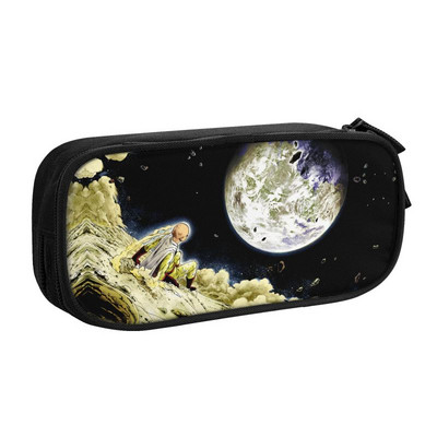 Cool Saitama Pencil Case for Girl Boy Depozitare mare One Punch Man Anime Manga Pen Bag Cutie Papetarie