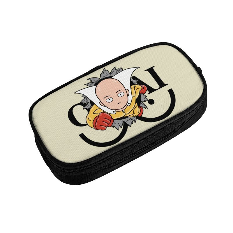Cool Saitama Pencil Case for Girl Boy Depozitare mare One Punch Man Anime Manga Pen Bag Cutie Papetarie