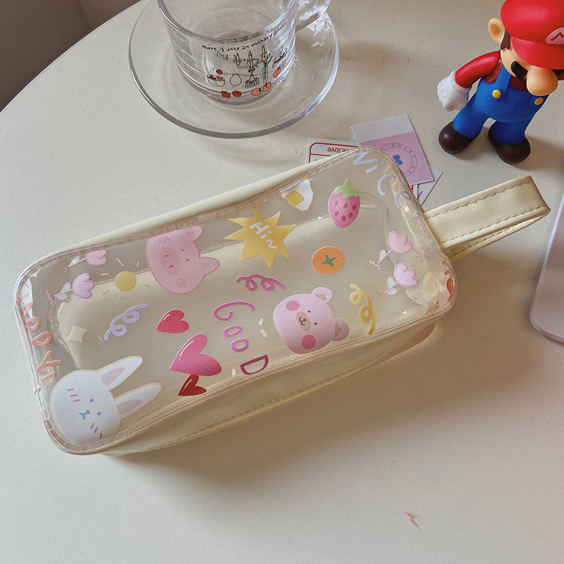Caurspīdīgs liels zīmuļu futrālis PVC skolas piederumu zīmuļu maisiņš Kancelejas preču dāvanu skola Atpakaļ uz skolu Pencil Box by Kevin&sasa Crafts