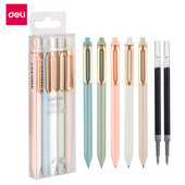 Deli 5/20 komada gel olovke na uvlačenje 0,5 mm punjenje tinte crno plavo crveno stacionarno za djecu školski uredski pribor set olovaka