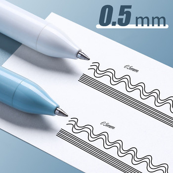Deli 5/20 бр. Прибираща се гел химикалка 0,5 мм пълнител за мастило Черен син червен стационарен за деца Училищни офис консумативи Комплект химикалки