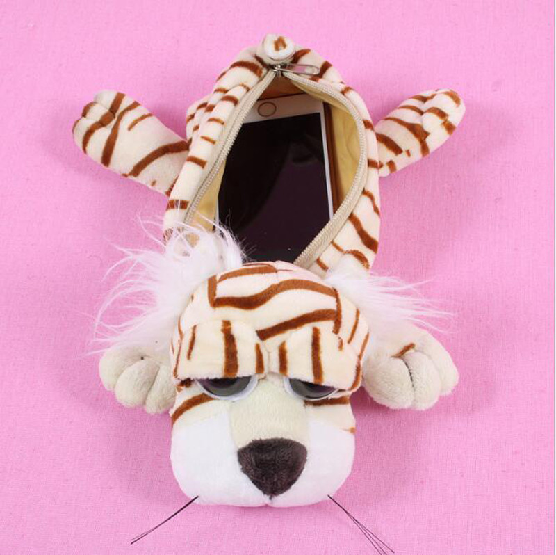 Χονδρική 2 τεμ* Kawaii Cartoon βελούδινη μολυβοθήκη για ζώα Χαριτωμένη τσάντα στυλό Σχολικά είδη Δώρο για παιδιά