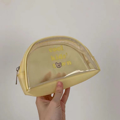 Prozirna PVC torba za pohranu Kawaii Bear Slatka pernica Studentski pribor Školski pribor Prijenosna kozmetička torba velikog kapaciteta