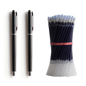 2+50kom/komplet Metalna gel olovka s punjenjem gel tinte Muškarci Žene Poslovne pisaće olovke s potpisom za uredske školske papire