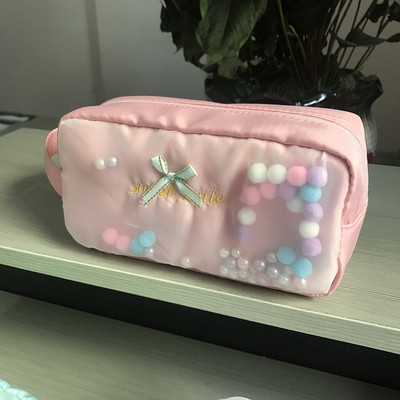 Slatke lepršave male kuglice s mjehurićima Torbica za olovke Kawaii torbica za papirnate olovke za školarke Torbica s mašnom i čvorom Držač ravnala u boji slatkiša