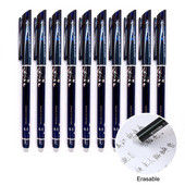 Set od 10 komada Izbrisiva olovka s vrhom igle od 0,5 mm, crna, plava, crvena gel olovka za pisanje učenika, uredski školski pribor