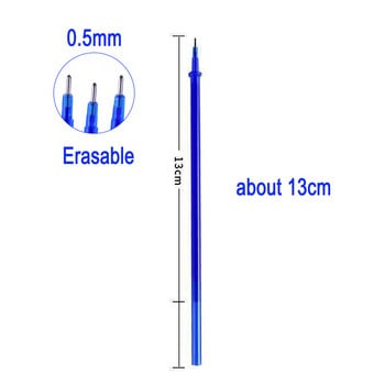 Комплект от 10 бр. Изтриваема писалка 0,5 мм връх на игла Черен, син, червен гел писалка с мастило за студентско писане, офис, училище, канцеларски материали