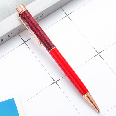 Zlatna olovka u prahu za živi pijesak Metalna kreativna studentska kemijska olovka Prilagođeni logotip Personalizirani poklon Uredski pribor Školski pribor