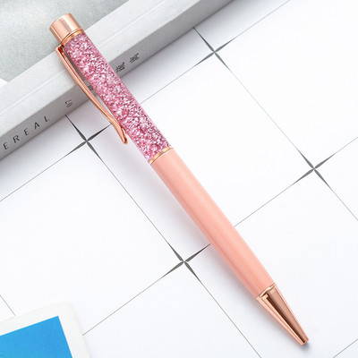 Zlatna olovka u prahu za živi pijesak Metalna kreativna studentska kemijska olovka Prilagođeni logotip Personalizirani poklon Uredski pribor Školski pribor