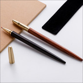 Drvena kemijska olovka Roler olovke Ružičasto zlato Metalna olovka za pisanje Pokloni Ured Škola