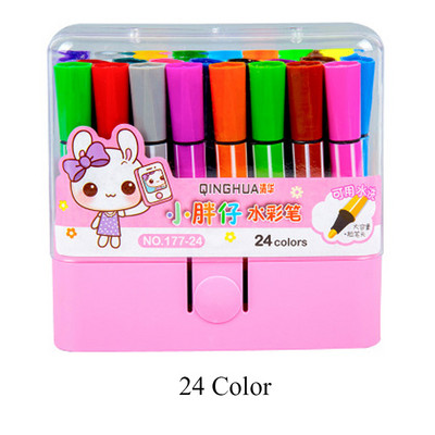 12/18/24/36 Krāsas/Kastīte Mazgājama krāsaina pildspalva Radoša krāsaina bērnu grafiti gleznošanas pildspalva Studentu kancelejas preces bērniem dāvanas