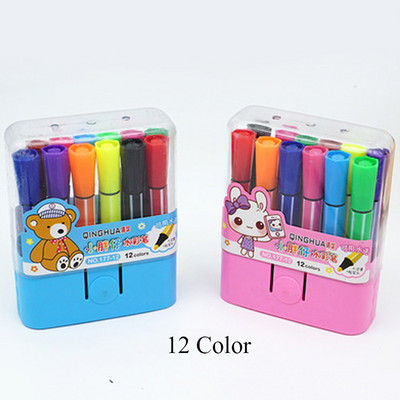 12/18/24/36 Krāsas/Kastīte Mazgājama krāsaina pildspalva Radoša krāsaina bērnu grafiti gleznošanas pildspalva Studentu kancelejas preces bērniem dāvanas